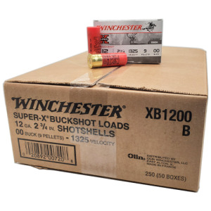 12 Gauge - Winchester 2-3/4" Super X 00 Buck Shot - 250 Rounds