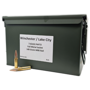 7.62x51 NATO - Winchester / Lake City 149 Grain M80 FMJ - 500 Rounds