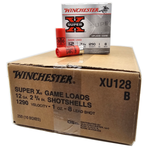 12 Gauge - Winchester Upland & Small Game 2-3/4" 8 Shot - 250 Rounds