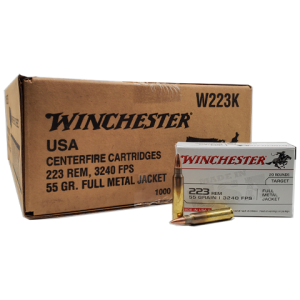 223 Rem - Winchester / Lake City USA 55 Grain FMJ - 1000 Rounds