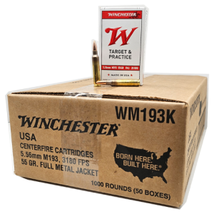 5.56 NATO - Lake City / Winchester M193 55 Grain FMJ Case